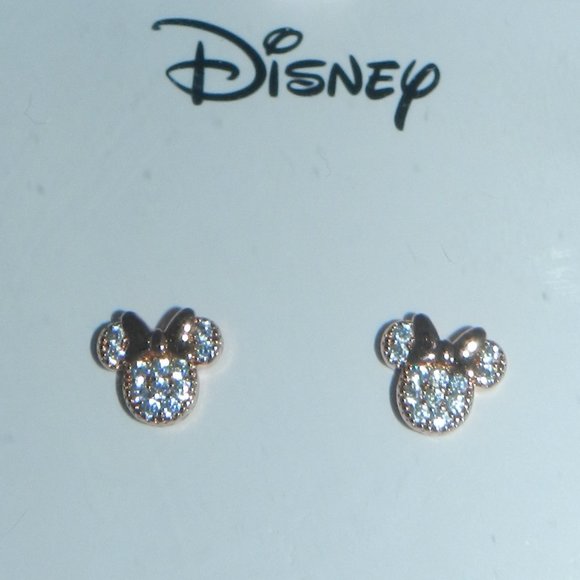 Disney Minnie Mouse Women's 14K Gold Plated Sterling Silver Post Earrings NEW! - Picture 9 of 13